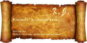 Kocsák Jozefina névjegykártya